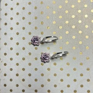 Elegant Pink Sapphire and Rose de France Earrings